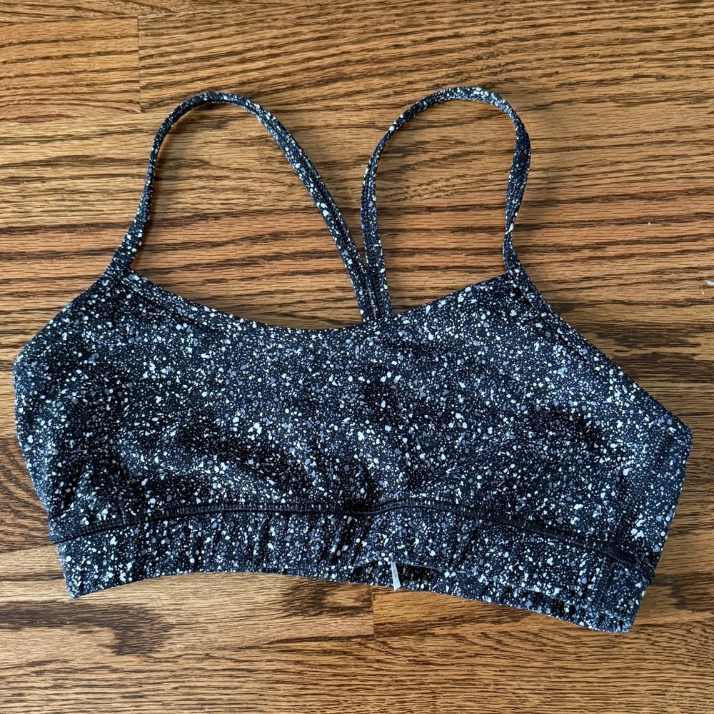 lululemon athletica Black and White Speckled Sports Bra